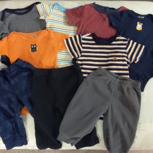 Baby boy bundle of 9 pieces